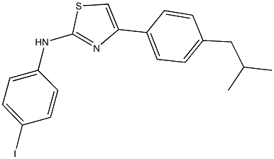 N-(4-iodophenyl)-4-(4-isobutylphenyl)-1,3-thiazol-2-amine Structure