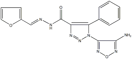 1-(4-amino-1,2,5-oxadiazol-3-yl)-N'-(2-furylmethylene)-5-phenyl-1H-1,2,3-triazole-4-carbohydrazide Structure