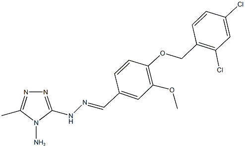 4-[(2,4-dichlorobenzyl)oxy]-3-methoxybenzaldehyde (4-amino-5-methyl-4H-1,2,4-triazol-3-yl)hydrazone Structure