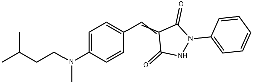 4-{4-[isopentyl(methyl)amino]benzylidene}-1-phenyl-3,5-pyrazolidinedione Structure