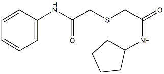 2-[(2-anilino-2-oxoethyl)sulfanyl]-N-cyclopentylacetamide Structure