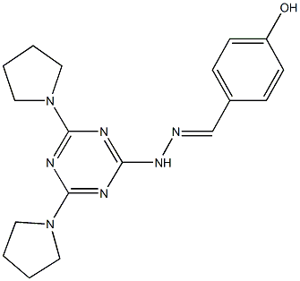 4-hydroxybenzaldehyde [4,6-di(1-pyrrolidinyl)-1,3,5-triazin-2-yl]hydrazone 구조식 이미지