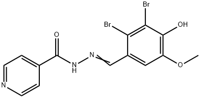 N'-(2,3-dibromo-4-hydroxy-5-methoxybenzylidene)isonicotinohydrazide Structure