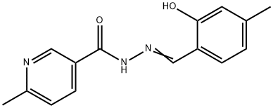 N'-(2-hydroxy-4-methylbenzylidene)-6-methylnicotinohydrazide 구조식 이미지