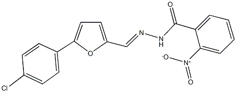 N'-{[5-(4-chlorophenyl)-2-furyl]methylene}-2-nitrobenzohydrazide 구조식 이미지