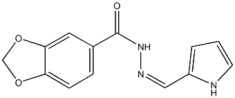 N'-(1H-pyrrol-2-ylmethylene)-1,3-benzodioxole-5-carbohydrazide 구조식 이미지