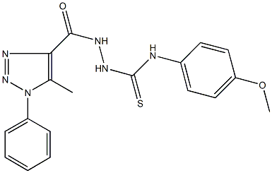 N-(4-methoxyphenyl)-2-[(5-methyl-1-phenyl-1H-1,2,3-triazol-4-yl)carbonyl]hydrazinecarbothioamide Structure