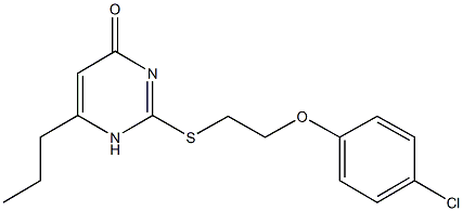 2-{[2-(4-chlorophenoxy)ethyl]sulfanyl}-6-propyl-4(1H)-pyrimidinone Structure