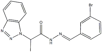2-(1H-1,2,3-benzotriazol-1-yl)-N'-(3-bromobenzylidene)propanohydrazide Structure