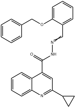 N'-[2-(benzyloxy)benzylidene]-2-cyclopropyl-4-quinolinecarbohydrazide 구조식 이미지