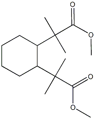 methyl 2-[2-(2-methoxy-1,1-dimethyl-2-oxoethyl)cyclohexyl]-2-methylpropanoate 구조식 이미지