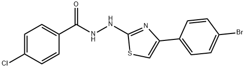 N'-[4-(4-bromophenyl)-1,3-thiazol-2-yl]-4-chlorobenzohydrazide 구조식 이미지