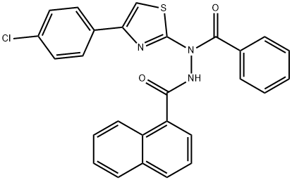 N-[4-(4-chlorophenyl)-1,3-thiazol-2-yl]-N'-(1-naphthoyl)benzohydrazide Structure