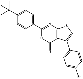 5-(4-bromophenyl)-2-(4-tert-butylphenyl)-4H-thieno[2,3-d][1,3]oxazin-4-one Structure