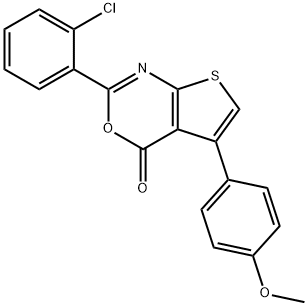 2-(2-chlorophenyl)-5-(4-methoxyphenyl)-4H-thieno[2,3-d][1,3]oxazin-4-one Structure