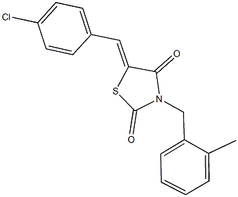 5-(4-chlorobenzylidene)-3-(2-methylbenzyl)-1,3-thiazolidine-2,4-dione Structure
