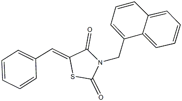 5-benzylidene-3-(1-naphthylmethyl)-1,3-thiazolidine-2,4-dione 구조식 이미지