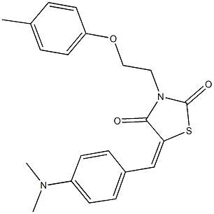 5-[4-(dimethylamino)benzylidene]-3-[2-(4-methylphenoxy)ethyl]-1,3-thiazolidine-2,4-dione Structure