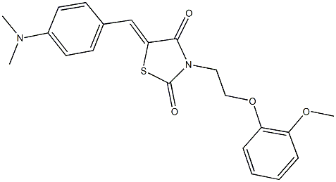 5-[4-(dimethylamino)benzylidene]-3-[2-(2-methoxyphenoxy)ethyl]-1,3-thiazolidine-2,4-dione Structure