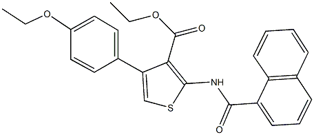 ethyl 4-(4-ethoxyphenyl)-2-(1-naphthoylamino)-3-thiophenecarboxylate Structure