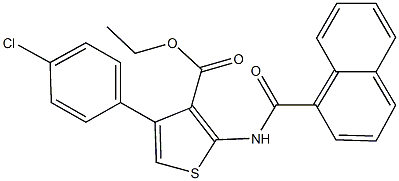 ethyl 4-(4-chlorophenyl)-2-(1-naphthoylamino)-3-thiophenecarboxylate Structure