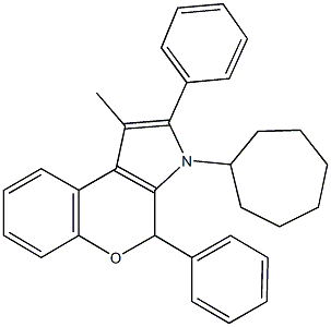 3-cycloheptyl-1-methyl-2,4-diphenyl-3,4-dihydrochromeno[3,4-b]pyrrole Structure