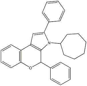 3-cycloheptyl-2,4-diphenyl-3,4-dihydrochromeno[3,4-b]pyrrole 구조식 이미지
