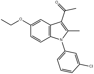 1-[1-(3-chlorophenyl)-5-ethoxy-2-methyl-1H-indol-3-yl]ethanone 구조식 이미지