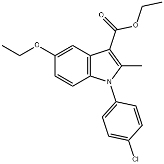ethyl 1-(4-chlorophenyl)-5-ethoxy-2-methyl-1H-indole-3-carboxylate 구조식 이미지