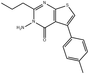 3-amino-5-(4-methylphenyl)-2-propylthieno[2,3-d]pyrimidin-4(3H)-one 구조식 이미지