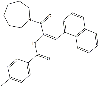 N-[1-(1-azepanylcarbonyl)-2-(1-naphthyl)vinyl]-4-methylbenzamide 구조식 이미지