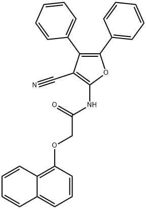 N-(3-cyano-4,5-diphenyl-2-furyl)-2-(1-naphthyloxy)acetamide 구조식 이미지