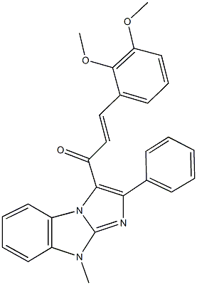 3-(2,3-dimethoxyphenyl)-1-(9-methyl-2-phenyl-9H-imidazo[1,2-a]benzimidazol-3-yl)-2-propen-1-one Structure