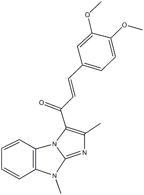 3-(3,4-dimethoxyphenyl)-1-(2,9-dimethyl-9H-imidazo[1,2-a]benzimidazol-3-yl)-2-propen-1-one Structure