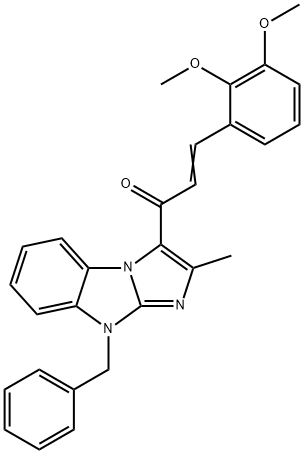 1-(9-benzyl-2-methyl-9H-imidazo[1,2-a]benzimidazol-3-yl)-3-(2,3-dimethoxyphenyl)-2-propen-1-one 구조식 이미지