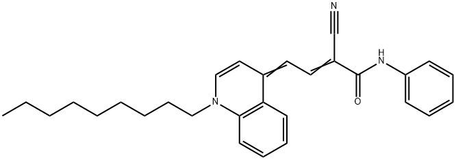 2-cyano-4-(1-nonyl-4(1H)-quinolinylidene)-N-phenyl-2-butenamide Structure