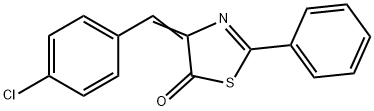 4-(4-chlorobenzylidene)-2-phenyl-1,3-thiazol-5(4H)-one Structure