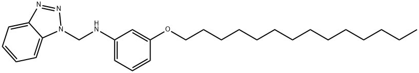 N-(1H-1,2,3-benzotriazol-1-ylmethyl)-3-(tetradecyloxy)aniline 구조식 이미지