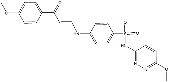 4-{[3-(4-methoxyphenyl)-3-oxo-1-propenyl]amino}-N-(6-methoxy-3-pyridazinyl)benzenesulfonamide 구조식 이미지