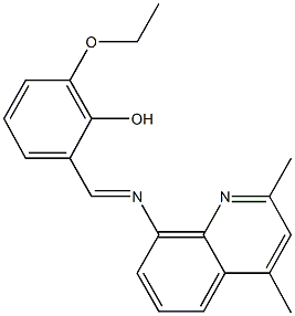 2-{[(2,4-dimethyl-8-quinolinyl)imino]methyl}-6-ethoxyphenol Structure
