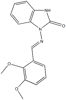 1-[(2,3-dimethoxybenzylidene)amino]-1,3-dihydro-2H-benzimidazol-2-one 구조식 이미지
