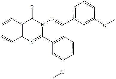 3-[(3-methoxybenzylidene)amino]-2-(3-methoxyphenyl)-4(3H)-quinazolinone Structure