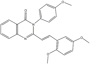 2-[2-(2,5-dimethoxyphenyl)vinyl]-3-(4-methoxyphenyl)-4(3H)-quinazolinone 구조식 이미지