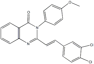 2-[2-(3,4-dichlorophenyl)vinyl]-3-(4-methoxyphenyl)-4(3H)-quinazolinone 구조식 이미지