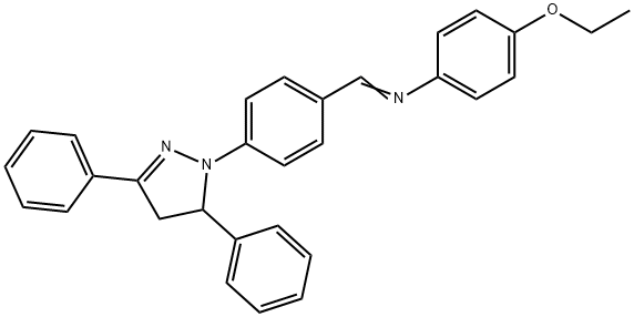 N-[4-(3,5-diphenyl-4,5-dihydro-1H-pyrazol-1-yl)benzylidene]-N-(4-ethoxyphenyl)amine 구조식 이미지