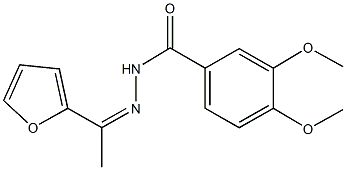 N'-[1-(2-furyl)ethylidene]-3,4-dimethoxybenzohydrazide Structure