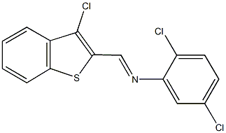 2,5-dichloro-N-[(3-chloro-1-benzothien-2-yl)methylene]aniline Structure