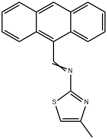 N-(9-anthrylmethylene)-N-(4-methyl-1,3-thiazol-2-yl)amine 구조식 이미지