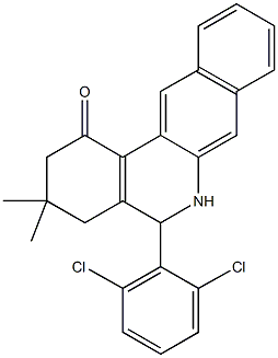 5-(2,6-dichlorophenyl)-3,3-dimethyl-3,4,5,6-tetrahydrobenzo[b]phenanthridin-1(2H)-one 구조식 이미지