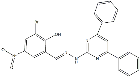 3-bromo-2-hydroxy-5-nitrobenzaldehyde (4,6-diphenyl-2-pyrimidinyl)hydrazone Structure